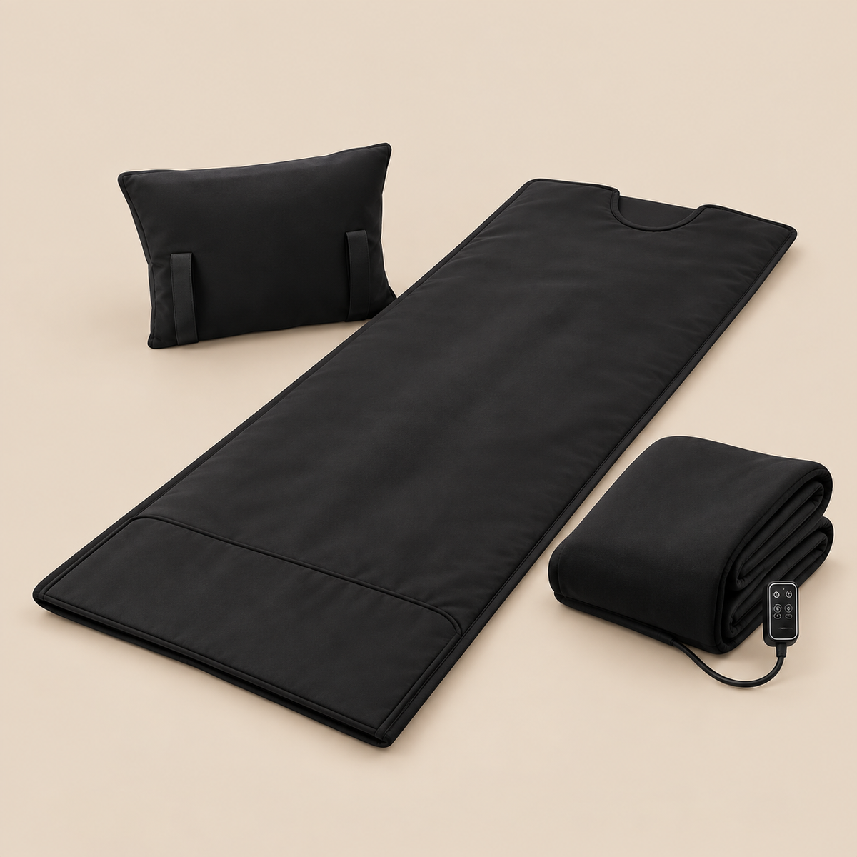 Couverture sauna infrarouge noire Luenia