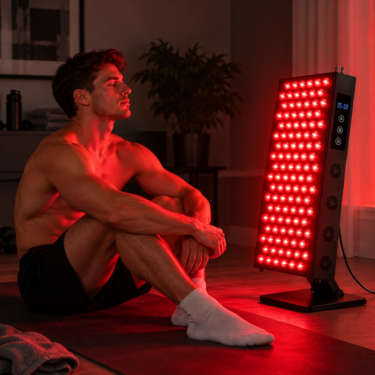 Panneau LED 660 nm et 850 nm dans une routine bien-être