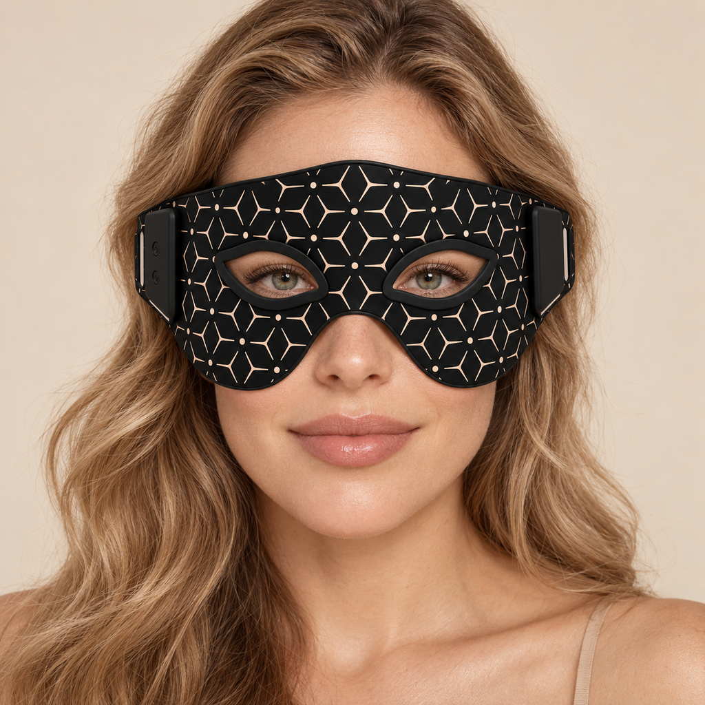 Masque LED contour des yeux Luenia porté à domicile