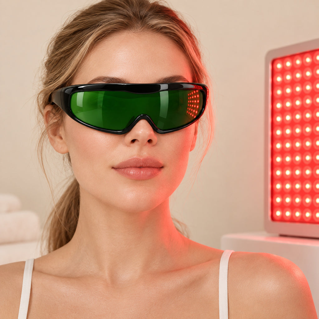 Lunettes de protection lumière rouge en situation d’utilisation